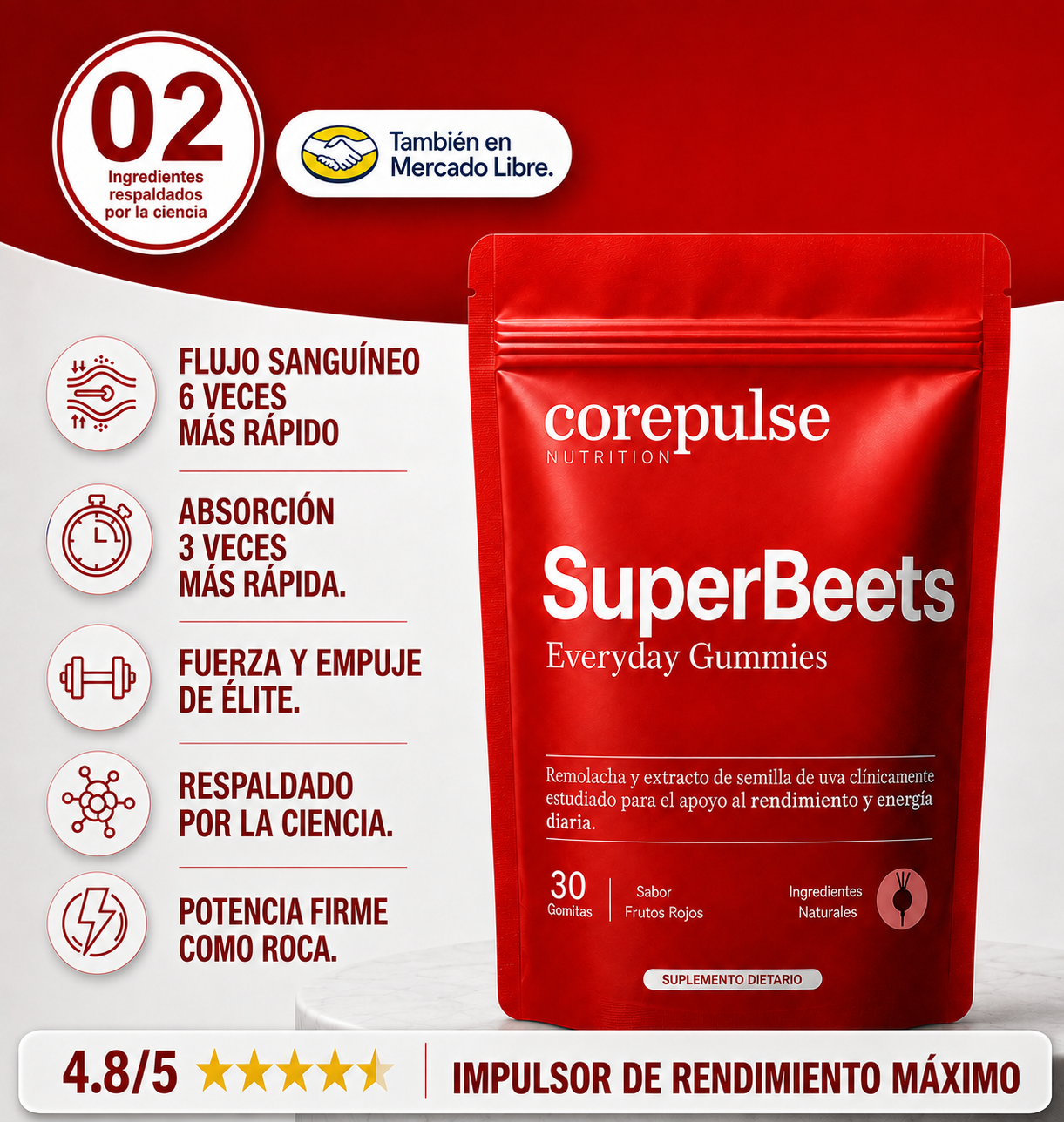 SuperBeets Gummies | El secreto para rendir más, naturalmente.